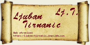 Ljuban Tirnanić vizit kartica